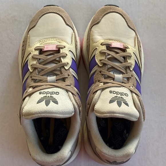 ADIDAS Originals Retropy Low Chalky Brown Purple Rush Suede/Textile Sneakers 7US - Picture 7 of 9